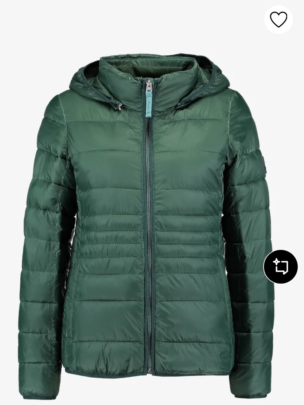 Abercrombie &Fitch Women's Hooded Packable Puffer Jacket - Green